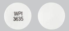 Pill WPI 3635 White Round is Levetiracetam Extended Release