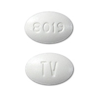 Pill TV 8019 White Oval is Pramipexole Dihydrochloride