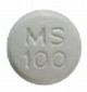 Morphine sulfate extended release 100 mg M MS 100