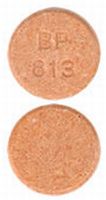 Pill BP 813 Orange Round is Multivitamin with Fluoride (Chewable)