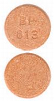 Pill BP 813 Orange Round is Multivitamin with Fluoride (Chewable)