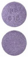 Pill BP 815 Purple Round is Multivitamin with Fluoride (Chewable)