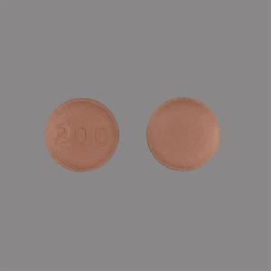Pill 200 Orange Round is Tiagabine Hydrochloride
