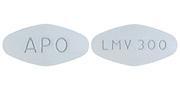 Pill APO LMV 300 Gray Four-sided is Lamivudine