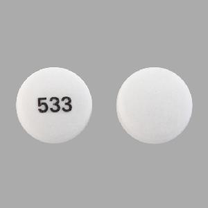 Pill 533 White Round is Tramadol Hydrochloride Extended-Release