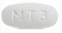 Pill M MT3 White Elliptical/Oval is Metoprolol Succinate Extended-Release