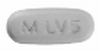 Pill M LV5 White Oval is Levetiracetam Extended Release