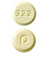 Pill P 322 Yellow Round is Olanzapine (Orally Disintegrating)