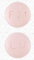 Pill LU F21 Pink Round is Minocycline Hydrochloride Extended-Release