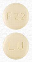 Pill LU F22 Yellow Round is Minocycline Hydrochloride Extended-Release