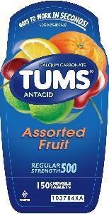 Tums regular strength 500 (assorted fruit) calcium carbonate 500 mg TUMS