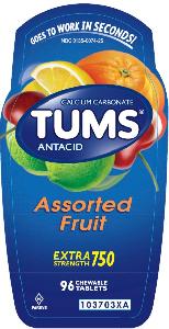 Tums extra strength 750 calcium carbonate 750 mg TUMS