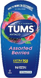 Tums extra strength 750 calcium carbonate 750 mg TUMS