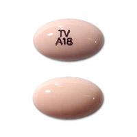 Pill TV A18 Peach Oval is Progesterone