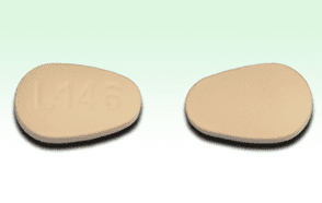 Pill L146 Yellow Egg-shape is Hydrochlorothiazide and Losartan Potassium