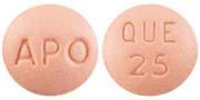 180x90 Quetiapine fumarate 25 mg APO QUE 25