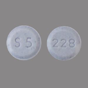 Pill S5 228 Purple Round is Methylphenidate Hydrochloride