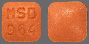 Pill MSD 964 Tan Four-sided is Pepcid