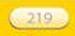 Pill alg 219 Yellow Oval is Acetaminophen and Tramadol Hydrochloride