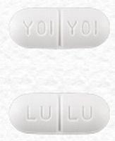 Pill LU LU Y01 Y01 White Capsule/Oblong is Lamivudine and Zidovudine