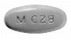 Pill M C28 White Oval is Clopidogrel Bisulfate