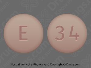 Pill E 34 Pink Round is Clopidogrel Bisulfate