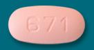 Pill R 671 Pink Capsule/Oblong is Clopidogrel Bisulfate