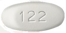 Pill MX 122 White Oval is Atorvastatin Calcium