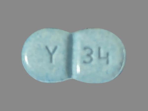 Pill Y 34 Blue Oval is Glimepiride