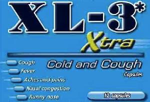 Pill Xtra Blue Capsule/Oblong is XL-3 Xtra Cold and Cough