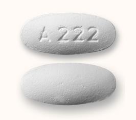 Pill A 222 White Elliptical/Oval is Tramadol Hydrochloride Extended-Release