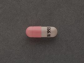 Pill W993 Pink & White Capsule/Oblong is Ziprasidone Hydrochloride