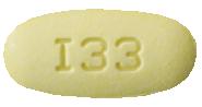 Pill M I33 Yellow Elliptical/Oval is Hydrochlorothiazide and Irbesartan