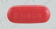 Pill 8 HOUR Red Capsule-shape is Tylenol 8 Hour