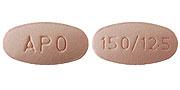 Pill APO 150/12.5 Peach Oval is Hydrochlorothiazide and Irbesartan