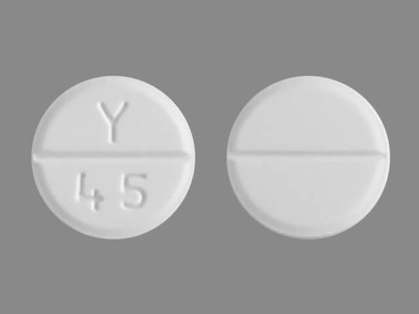Pill Y 45 White Round is Pramipexole Dihydrochloride