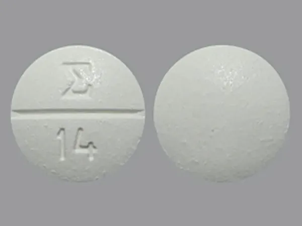 Pill E 14 White Round is Griseofulvin (Ultramicrocrystalline)