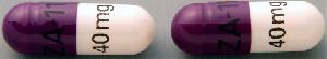 Pill ZA 11 40 mg Purple Capsule-shape is Omeprazole Delayed-Release