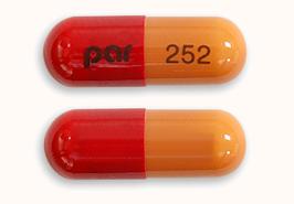 Pill par 252 Red Capsule/Oblong is Fluoxetine Hydrochloride and Olanzapine