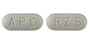 Pill APO RZ 5 Pink Capsule/Oblong is Rizatriptan Benzoate