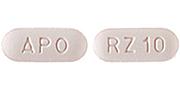 Pill APO RZ 10 Pink Capsule-shape is Rizatriptan Benzoate