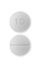 Pill 10 White Round is Escitalopram Oxalate