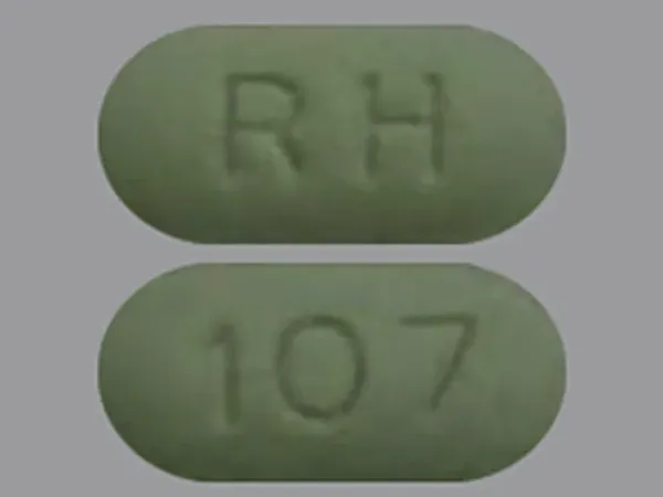 Pill RH 107 Green Oval is Ropinirole Hydrochloride