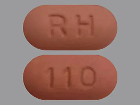 Pill RH 110 Pink Oval is Ropinirole Hydrochloride