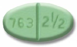 Warfarin sodium 2.5 mg AN 763 2 1/2