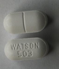 Acetaminophen and hydrocodone bitartrate 650 mg / 10 mg WATSON 503