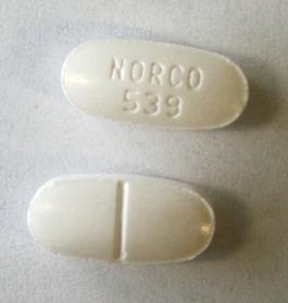 Norco 325 mg / 10 mg NORCO 539