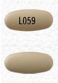 Pill L059 Peach Oval is Hydrochlorothiazide and Irbesartan