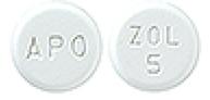 Pill APO ZOL 5 White Round is Zolmitriptan (Orally Disintegrating)