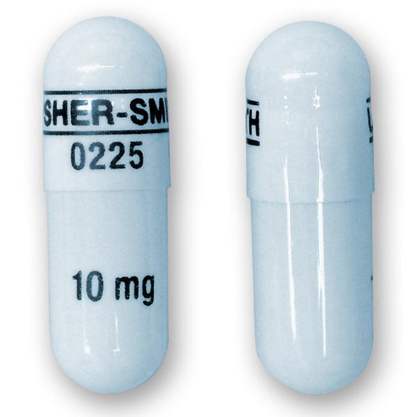 Pill UPSHER-SMITH 0225 10 mg Blue Capsule/Oblong is Morphine Sulfate Extended-Release